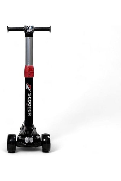 ALBADER 2-in-1 Kick Scooter, Adjustable & Foldable Scooter, 3 LED Lighted Wheels, Manual Scooter