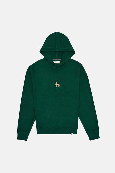 WWF Market Hoodie Deer Super Soft - Σκούρο Πράσινο