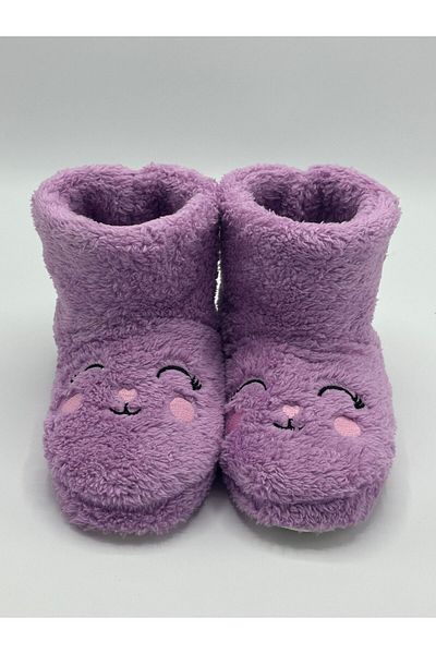 fluffy Домашни ботуши за момичета - равни подметки, сезонни, нехлъзгаща се подметка Обувки за дома в детската градина