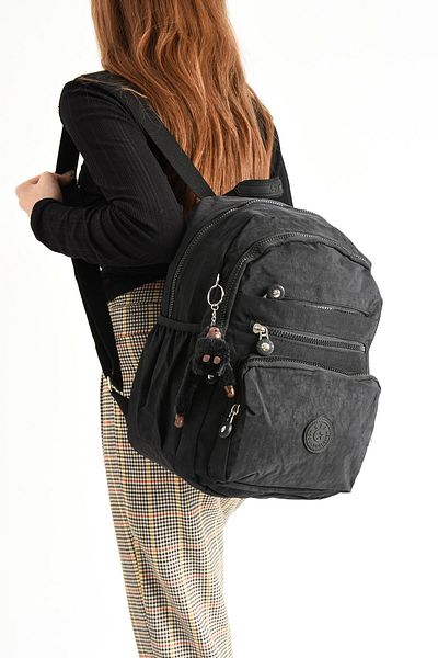 571 Collections Çanta Unisex Μαύρο σακίδιο πλάτης - Εξαιρετικά ελαφρύ, πολλαπλές τσέπες, μεσαίο μέγεθος (Μοντέλο: 571-4B)