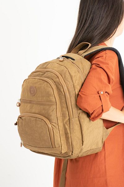 571 Collections Çanta Unisex Ultra Light μεσαίου μεγέθους σακίδιο πλάτης - Tan (Μοντέλο: 571-3C)