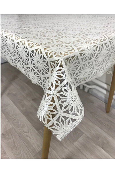 Blue Home Față de masă din PVC, cu aspect de dantelă, ștergabilă, anti-alunec...