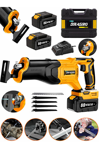 Dragro Alman 88 V 10 Ah Çift Akülü Tilki Kuyruğu Ağaç Dal Kurban Kesim Makine...