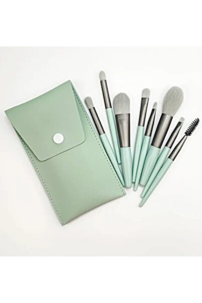 gaman 8-Piece Water Green Color Brush Special Case Makeup Brush Set