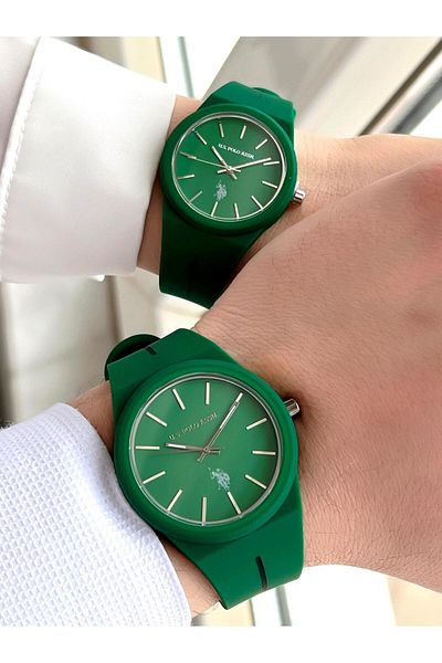 U.S. Polo Assn. U.S.Polo Assn Sports Couple Wristwatch with 3 Atm Waterproof Silicone Bands - U.Cft.1110.E03
