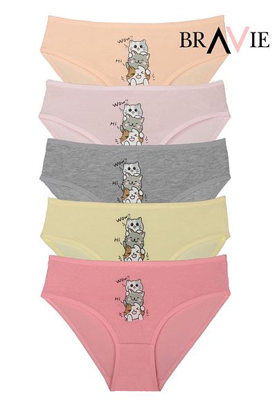 Bravie Decupaj bikini colorat - Chiloți pentru fete Brv1-kdc