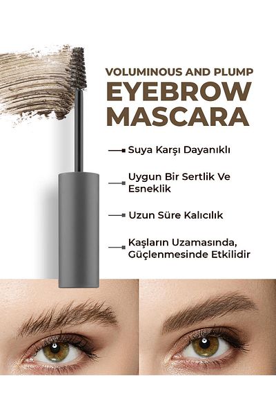 Alix Avien Brown Pigmented Eyebrow Fixing Mascara - Waterproof, Lasting Effect, Eyebrow Mascara 803