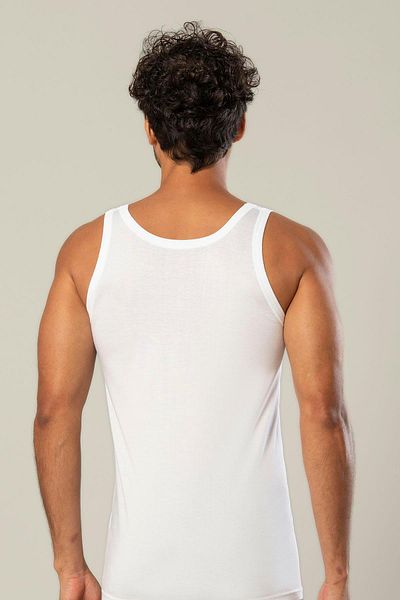 ERDEM İÇ GİYİM Erdem White Combed Cotton Undershirt 1100