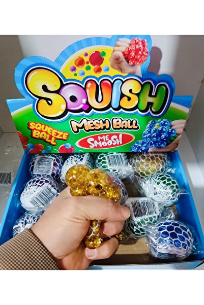 ASLANKAR 2 adet Büyük boy simli parlak Stres topu sukuşi  fileli baloncuklu b...