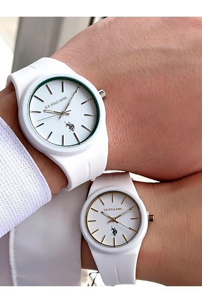 U.S. Polo Assn. U.S.Polo Assn 3 Atm Water Resistant Silicone Watchband - Dual Sleeve U.Cft.1110.E01
