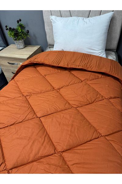 Clasy Ranforce V2 - Reversible, Brick Color Plain Pattern 100% Cotton Double Arakis