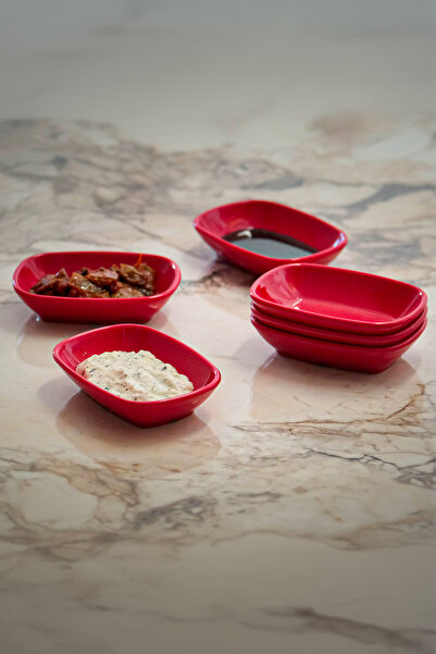 Lala Mutfak Gözde Mini Garnitür Tabağı 6'lı (12X8 CM - ŞIK VE DAYANIKLI)