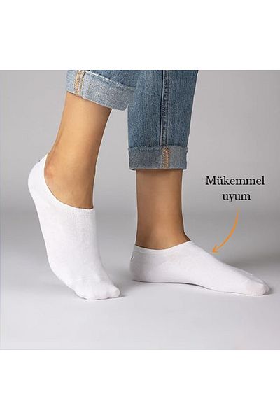 Lvari Unisex 10 Pairs Cotton Invisible Sneaker Socks White - Men Ankle Socks Women Ankle Socks