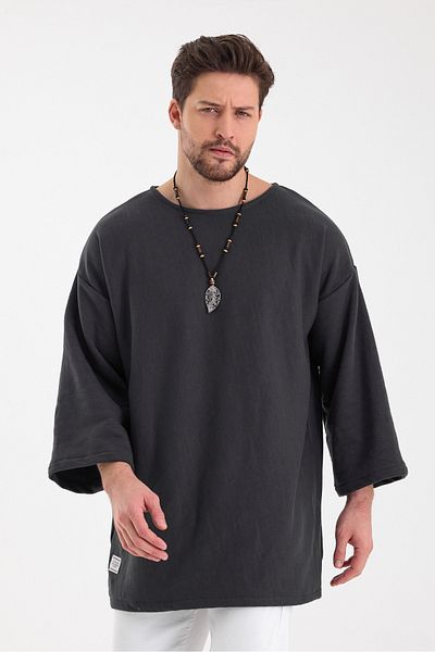 rammers Bohemian Sweat - Φαρδύ γιακά, Φτωχό μανίκι, Ύφασμα 2 νημάτων, Oversize