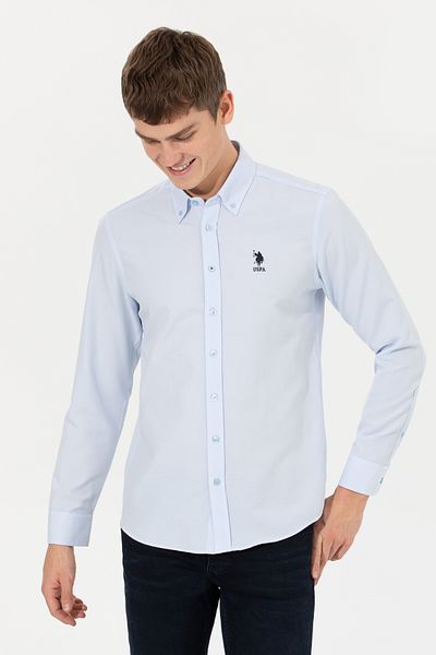 U.S. Polo Assn. Мъжка поло тениска Gox022k - US Polo Assn 1450315 Светло синя