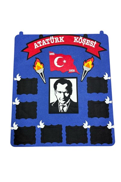KeçeBizde KEÇE ATATÜRK KÖŞESİ MAVİ ZEMİNLİ