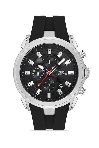 FERRO Silikon Kordon Multifonksiyon Erkek Kol Saati 2 Yıl Garantili