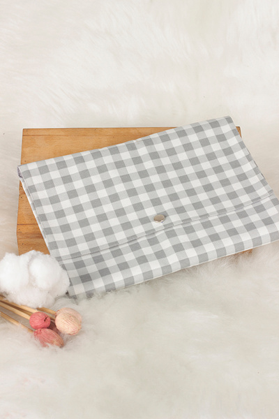 Çıtçıtlı Bebek Bakım Örtüsü – Duck Keten ve Poplin Kumaş - 60cm x 90 cm)