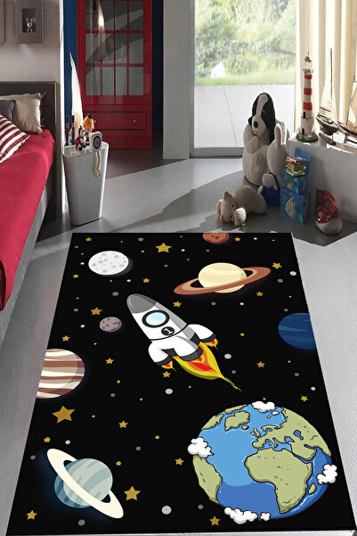 Carmine Carpet Covoraș de joacă pentru copii, imprimat digital, cu model spaț...