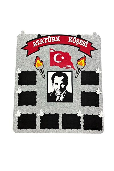 KeçeBizde KEÇE ATATÜRK KÖŞESİ GRİ ZEMİNLİ