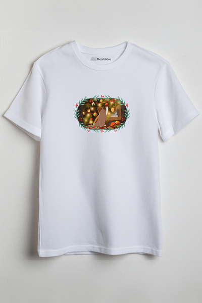 Merch&ice mačka Božićni ukrasi za jelku Božićni unisex T-shirt
