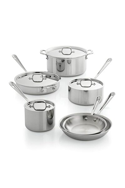 All Clad طقم أواني طهي ستانلس ستيل مكون من 10 قطع