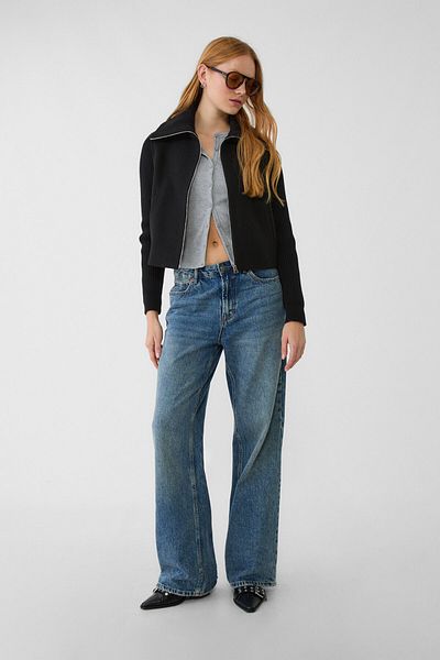 Stradivarius Soft contrast knit jacket