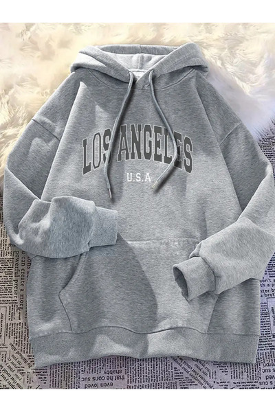 Frisson Φούτερ με στάμπα Los Angeles USA - Άνετο με μπροστινή τσέπη