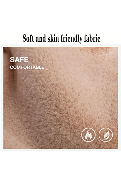 baladı home ev tekstil home collection Soft All Cold - Plush Fur Neck Collar Camisole Scarf