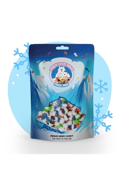 Crunchy Catchy Snacks سكيتلز منفوخ مجفف بالتجميد (توت بري) متوسط 80 جم