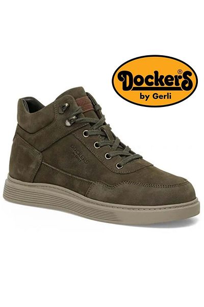 Dockers By Gerli Dockers 237021   - Casual Δερμάτινες Ανδρικές Μπότες KHAKI