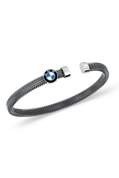 vogutima jewelery&silver by timuçin mavili Bmw Logolu Tasarım Yassı Çelik Altın Bileklik • Işıklı Kutuda • Sevgiliye • Eşe • Babaya Bileklik