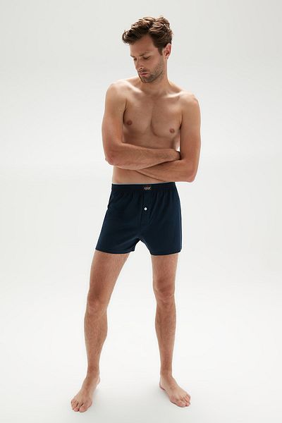 ERDEM İÇ GİYİM Erdem Navy Blue Combed Boxer 1400