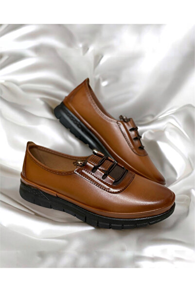 Ayzen Ortopedik Mevsimlik Lastikli Klasik Kadın Ayakkabı Günlük Kauçuk Taban