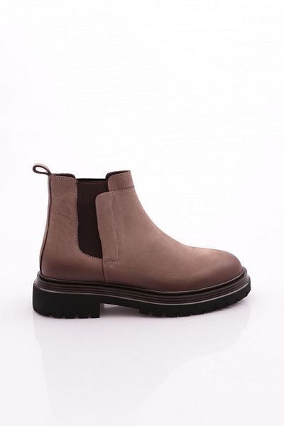 DGN Ανδρικές Stretch Λεπτομερείς Μπότες Μπεζ Nubuck Γνήσιο δέρμα 2311223210