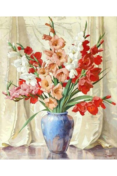 Marcel Kristal Tablo Flowers 40X50Cm-Marcel Art Diamond Mosaic Painting