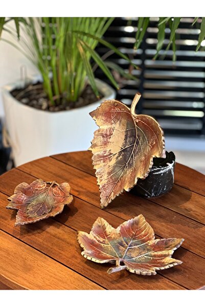 MGS COLLECTION Dekoratif Çerezlik Uçlü Yaprak Tabak