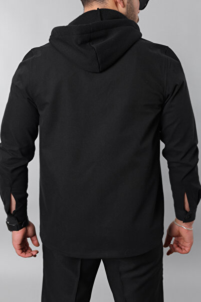 Artı1 Men's Slim Fit Cotton Hooded Denim Shirt