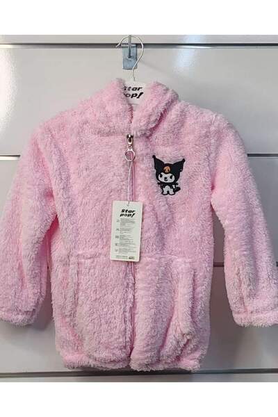 AZRA ÇOCUK GİYİM KIZ ÇOCUK PELUŞ HIRKA  KAPŞONLU CEPLİ...