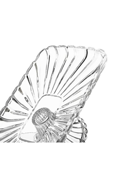 Dania Rectangular glass serving plate with square base 36*11 cm