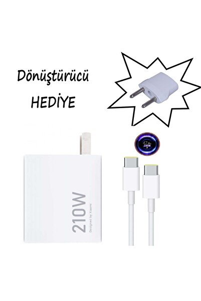 Genel Markalar Xiaomi 210 Watt Turbo Şarj Cihazı Mdy-13-eu Type-c Şarj Seti Ürün (KUTUSUZ)