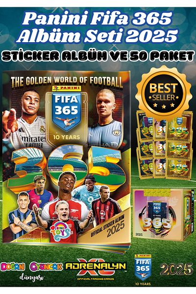 Doğan Oyuncak Dünyası Panini Fifa 365 2025 - Soccer Player Extracted Album and Stickers Set