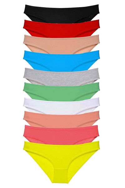 Royaleks Γυναικεία εσώρουχα 10 τεμαχίων Super Eco Lycra - Πολύχρωμο Σετ