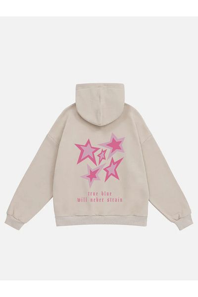 Mad&Calf Φούτερ Unisex True Blue με κουκούλα Fleece Oversize