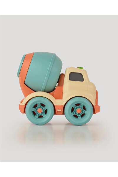 Doğan Oyuncak Dünyası Luxury beige sound and light mini mixer - plastic mixer - unbreakable toy - unbreakable cement mixer -