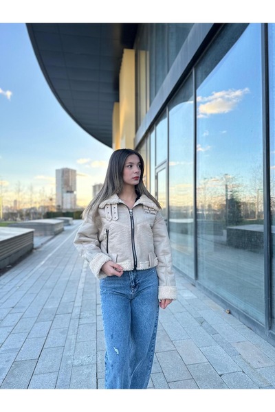 MİS MODA ΓΥΝΑΙΚΕΙΟ ΠΑΛΤΟ ΑΠΟ ΔΕΡΜΑ NUBUCK ΜΕ ΕΠΕΞΕΡΓΑΣΜΕΝΟ ΕΞΩΤΕΡΙΚΟ ΚΑΤΑΣΤΡΟΦΟ