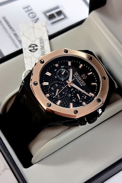 Homies Men's Wrist Watch - Black Color, Silicone Band, Gift Bracelet Hme2058C3