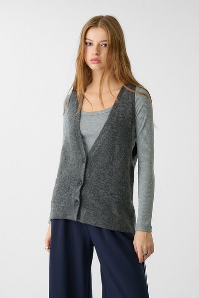 Stradivarius Buttoned Knitwear Vest