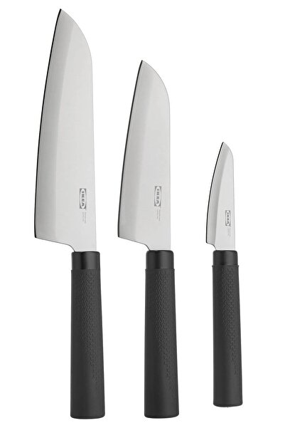 IKEA 3'lü Bıçak Seti Ikea 2 Adet Aşçı Bıçağı + 1 Adet Soyma Bıçağı Bıçak Set ...
