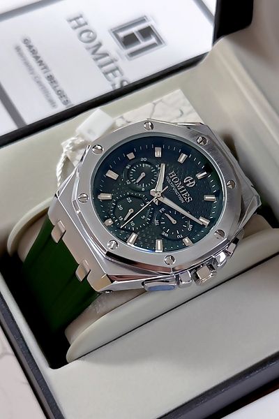 Homies Men's Green Silicone Band Gift Wrist Watch + Bracelet Hme2058C5